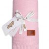 Pletené deky pre bábätka Maya Moo ružove