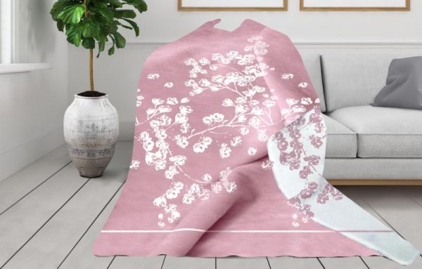 luxusná deka kyoto ružova