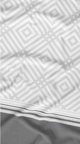 Bavlnené saténové posteľné obliečky pin sive 2