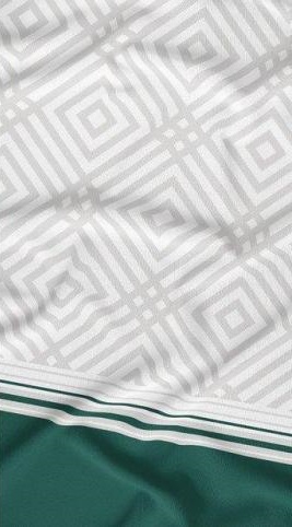 Bavlnené saténové posteľné obliečky pin zelene 2