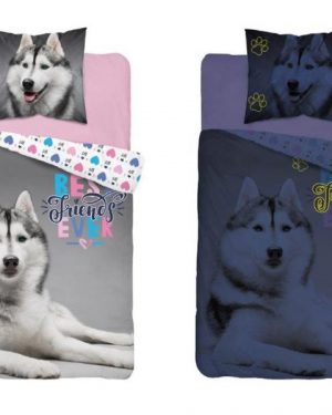 Detské svietiace obliečky Pes Husky