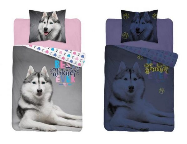 Detské svietiace obliečky Pes Husky
