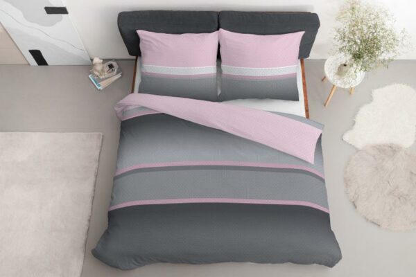 Bavlnené saténové posteľné obliečky Celes ružové