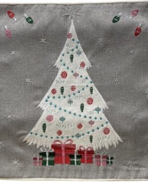 Vianočné dekoračné obliečky Stromček 40x40 sivé
