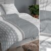 Bavlnené saténové posteľné obliečky Luxusne sive