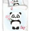 Detské bavlnené obliečky do postieľky roztomila panda